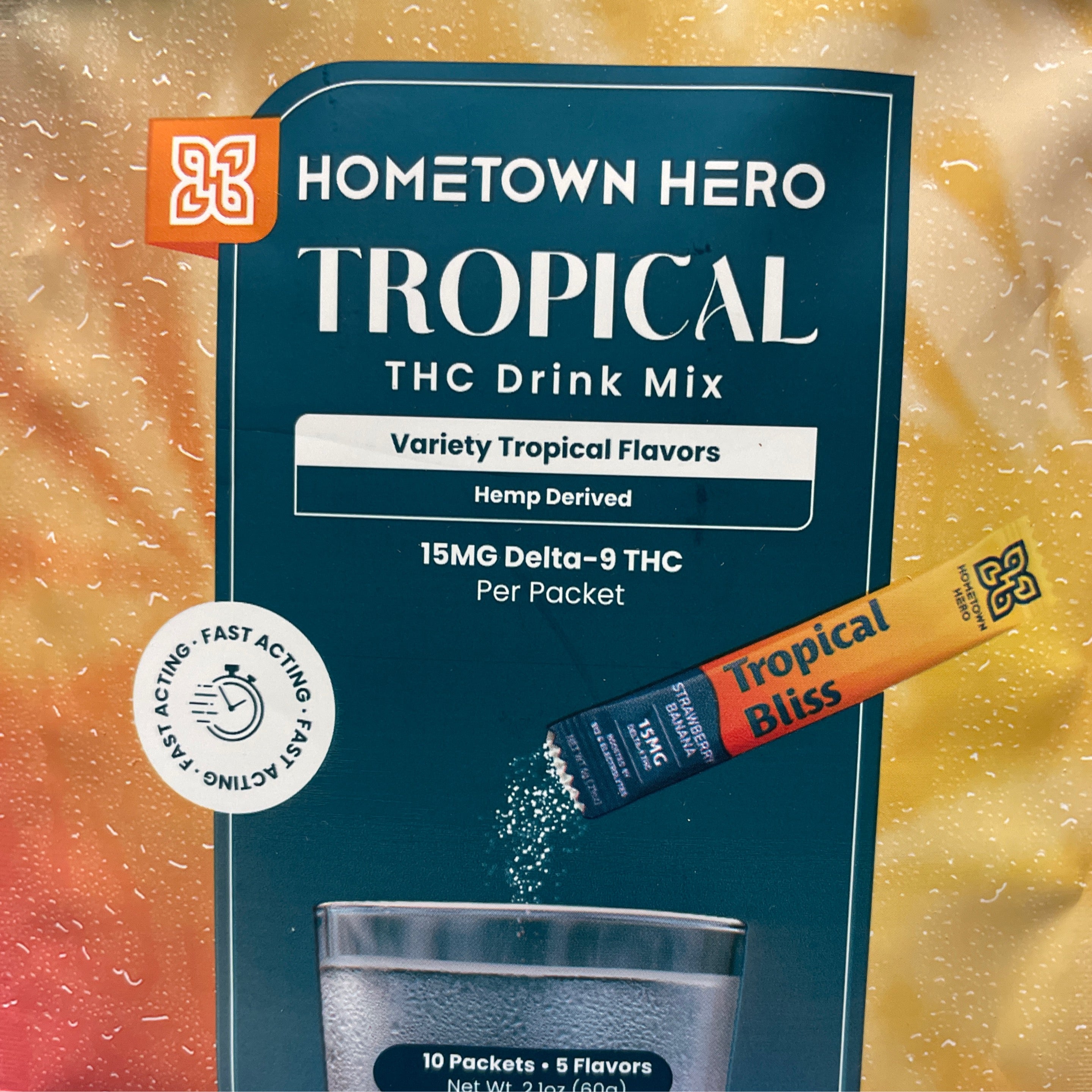 Hometown Hero Drink Mix d9 15mg tropical | Botana Organics